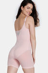 Zivame High Compression Short Length Thigh Shaper Bodysuit - Sepia Rose — thumbnail 4